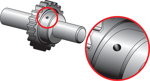 Pinning a Gear to a Shaft: Coiled Pins provide maximum strength of a pinned system and prevent damage to the assembly.