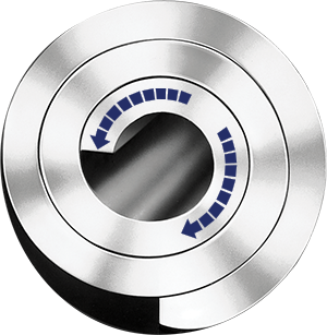 Figure 10: (CCW) Inward motion from compression. (CW) Reverse motion when pressure is relieved.